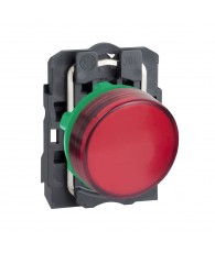 Harmony komplett műanyag LED jelzőlámpa, O22, 24VAC/DC, piros