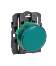 Harmony komplett műanyag LED jelzőlámpa, O22, 230VAC, zöld