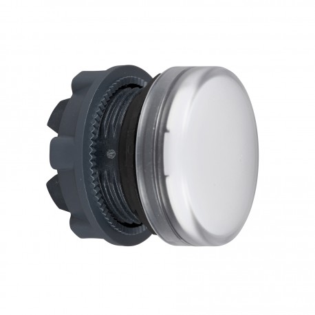 Harmony műanyag jelzőlámpa fej, O22, LED jelzőlámpához, fehér