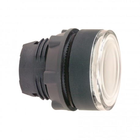 Harmony műanyag világító nyomógomb fej, O22, visszatérő, beépített LED-hez, fehér