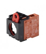 M22 méretű nyomógomb ház, 1 db nyitó érintkezővel.