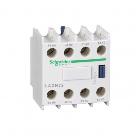 Segédérintkező blokk, homloklapi, 2Z+2NY, csavaros csatlakozás