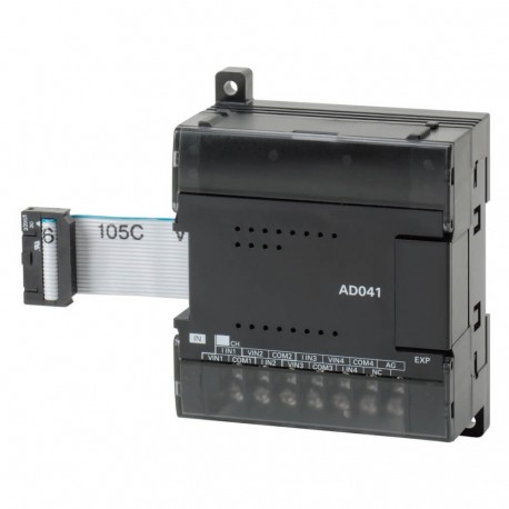 Kompakt PLC bővítő egység 4 db 0-5 V, 1-5 V, 0-10 V, -10...+10V, 0-20 mA, 4-20mA bemeneti jelekre 1/6.000 felbontással.