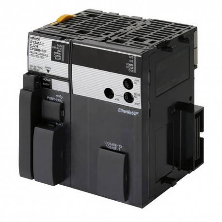 PLC központi egység, 400 k lépés beépített programtároló RAM-al, real time órával, 832 k szó 16 bites adattároló memória (DM, EM