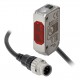 Photoelectric sensor, rectangular housing, stainless steel, red LED, background suppression, 80 mm, PNP, Light-ON/Dark-ON, IO-Li