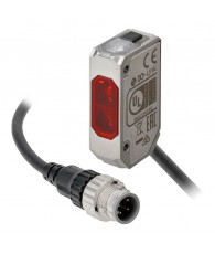 Photoelectric sensor, rectangular housing, stainless steel, red LED, background suppression, 80 mm, PNP, Light-ON/Dark-ON, IO-Li