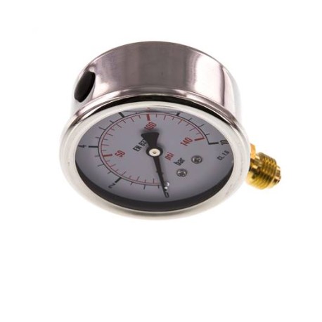 63-as csill. manométer alsó csatl. 0÷10 bar G 1/4 MS 1063 GLY CR