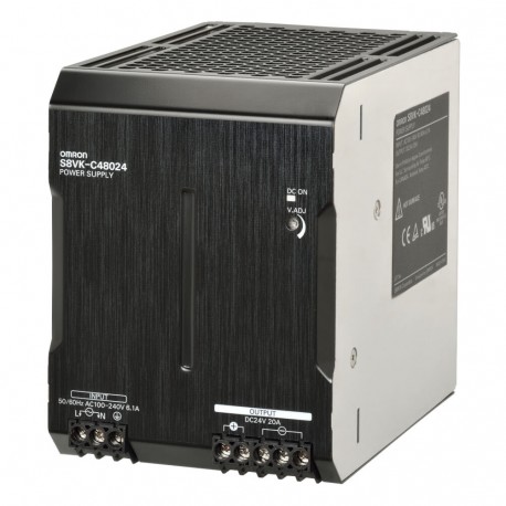 S8VK-C48024 Kapcsolóüzemű tápegység 100 - 230 VAC / 24 VDC 20 A / 480 W.