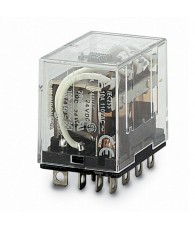 Ipari kisrelé 4 váltóérintkezővel, LED-es látjelzővel, aljatba helyezhető kivitel. Működtetőfeszültség: 24 VDC. Érintkezők maxim