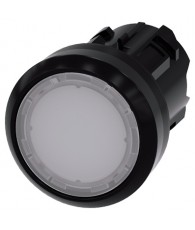 Illuminated pushbutton, 22 mm,round, plastic, white,pushbutton, flat momentarycontact type