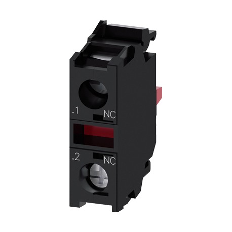 Contact module with 1 contactelement, 1 NC, screw terminal,for front plate mounting,Minimum order quantity 5 or amultiple of