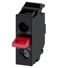 Contact module with 1 contactelement, 1 NC, screw-typeterminal, for floor mounting,Minimum order quantity 5 or amultiple the