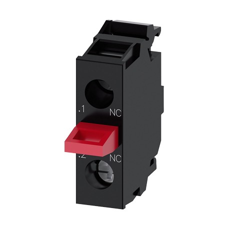 Contact module with 1 contactelement, 1 NC, screw-typeterminal, for floor mounting,Minimum order quantity 5 or amultiple the