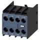 Auxiliary switch on the front,2 NO + 2 NC Current path 1 NO,1 NC, 1 NC, 1 NO for 3RH and3RT screw terminal .3/.4,.1/.2, .1/.
