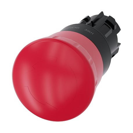 EMERGENCY STOP mushroompushbutton, 22 mm, round,plastic, red, 40 mm, positivelatching, acc. to EN ISO 13850,rotate-to-unlatc
