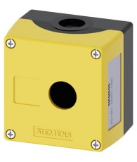 Enclosure for command devices,22 mm, round, Enclosurematerial plastic, Enclosure toppart yellow, 1 control pointplastic, Rec