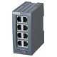 SCALANCE XB008 UnmanagedIndustrial Ethernet Switch for10/100 Mbit/s for setting upsmall star and line topologies LED diagnos
