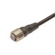 Sensor cable, M12 straight socket (female), 3-poles, A coded, PUR fire-retardant halogen free cable, IP67, 5 m