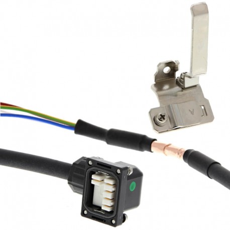 1S series servo motor power cable, 1.5 m, 230 V: 100 to 750 W