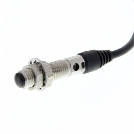 Photoelectric sensor, M6 stainless steal housing, diffuse 50 mm, Light-ON, NPN, 2 m cable