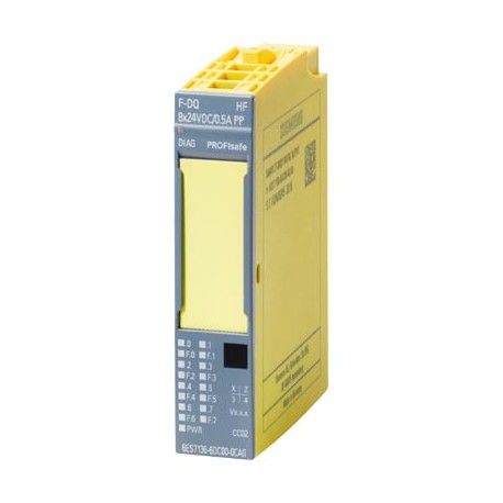 SIMATIC DP, Electronics moduleET 200SP, F-DQ 8XDC 24V0.5A PP,15 mm width, up to PL E (ISO13849) up to SIL 3 (IEC 61508)
