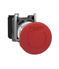 Harmony komplett fém O40 gombafejű vészgomb, O22, forgatásra kioldó, 1NC