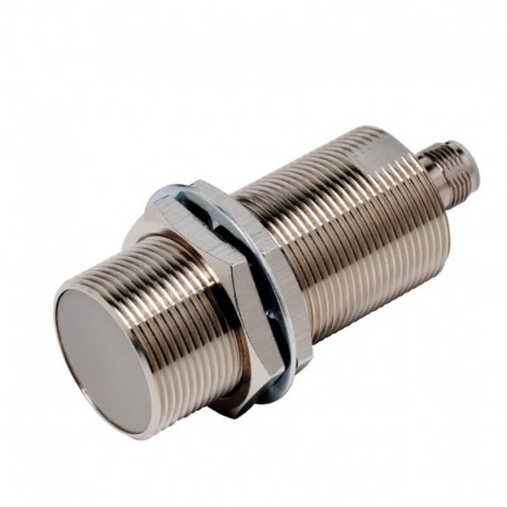 Proximity sensor, inductive, nickel-brass, long body, M30, shielded, 15 mm, DC, 3-wire, PNP NO, IO-Link COM3, M12 connector