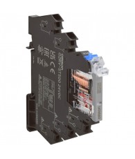 Slimline relay 6 mm incl. socket, SPDT, 6 A, Push-in terminals, 24 VAC/DC