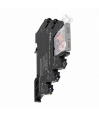 Slimline relay 6 mm incl. socket, SPDT, 6 A, Screw terminals, 24 VDC