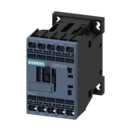 power contactor, AC-3e/AC-3, 9 A, 4 kW / 400 V, 3-pole, 24 V DC, auxiliary contacts: 1 NC, spring-loaded terminal, size: S00