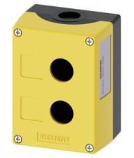 Enclosure for command devices, 22 mm, round, Enclosure material plastic, Enclosure top part yellow, 2 control points plastic, Re