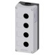 Enclosure for command devices, 22 mm, round, Enclosure material plastic, enclosure top part gray, 4 control points plastic, Rece