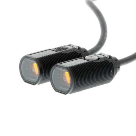 Photoelectric sensor, M18 threaded barrel, plastic, infrared LED, through-beam, 15 m, PNP, Light-ON/Dark-ON, 2 m cable