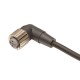 Sensor cable, M12 right-angle socket (female), 4-poles, A coded, PVC fire-retardant cable, IP67, 5 m