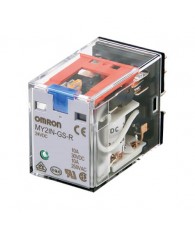 Relay, plug-in, 14-pin, 4PDT, 6 A, mechanical & LED indicators, lockable push test button, 220/240 VAC