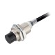 Proximity sensor, inductive, nickel-brass, short body, M18, unshielded, 16 mm, DC, 3-wire, PNP NC, 2 m cable