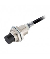 Proximity sensor, inductive, nickel-brass, short body, M18, unshielded, 16 mm, DC, 3-wire, PNP NC, 2 m cable