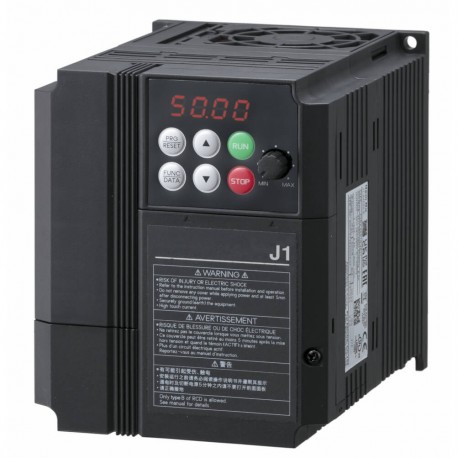 J1 frekvenciaváltó, 1,5 kW, 9,2 A, 230 VAC, 1~ bemenet, max. kimeneti frekvencia: 400 Hz